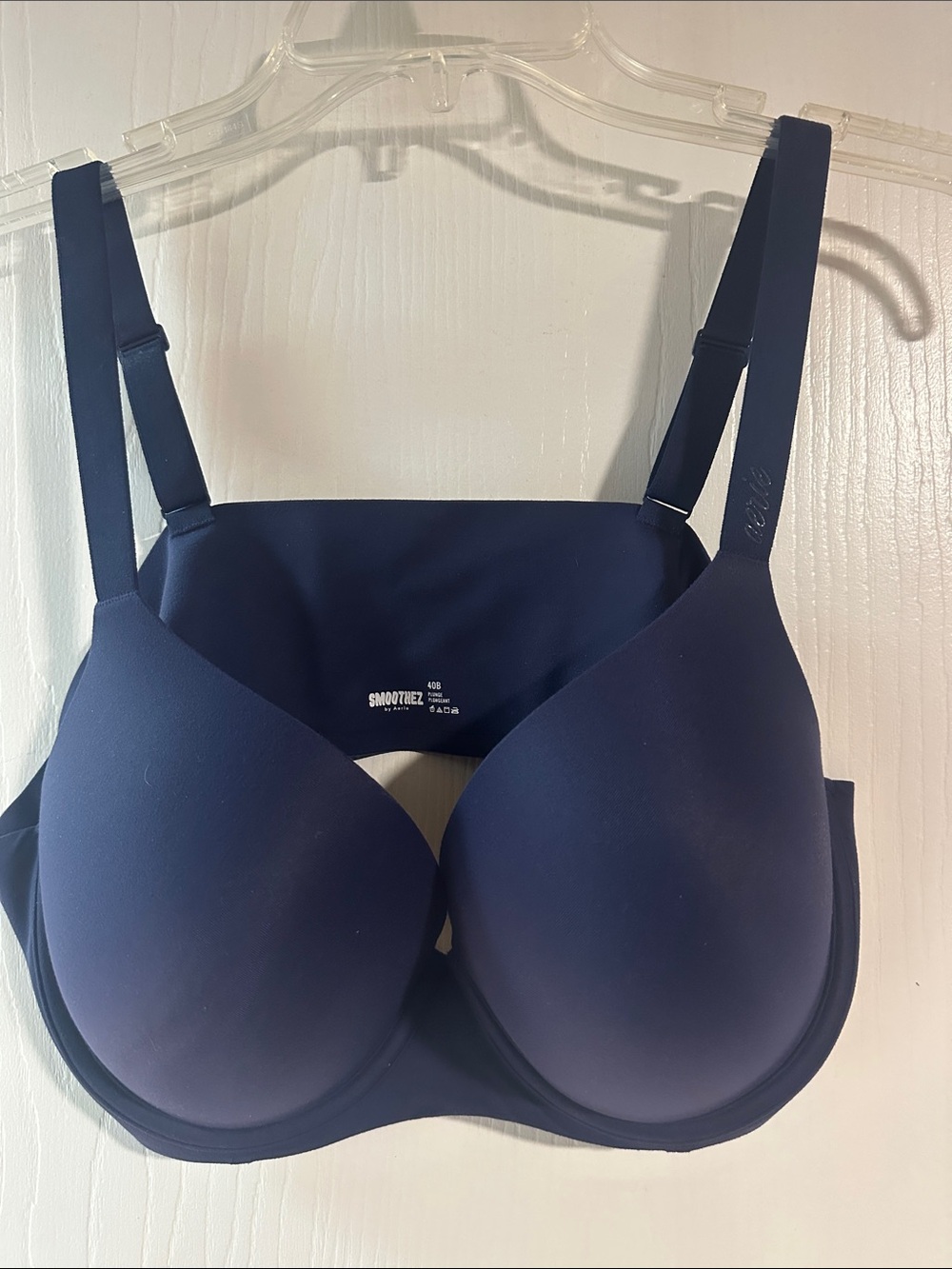 aerie Smoothez Pull On Push Up Bra Navy Blue
